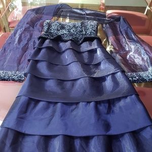 Blue Sequin Jovani Dress